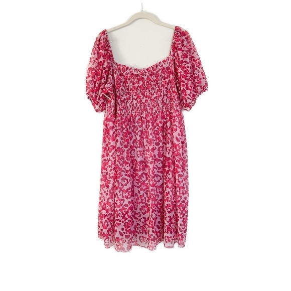 NEW Baum und Pferdgarten Joliet Smocked Stretch Mini Dress Pink Size XL - Picture 4 of 5